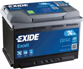 Аккумулятор 74Ач Excell EXIDE EB740